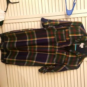 New Old navy plaid shirt dress size 8